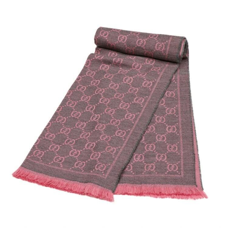GUCCI 女士羊毛圍巾粉色 #DS2554