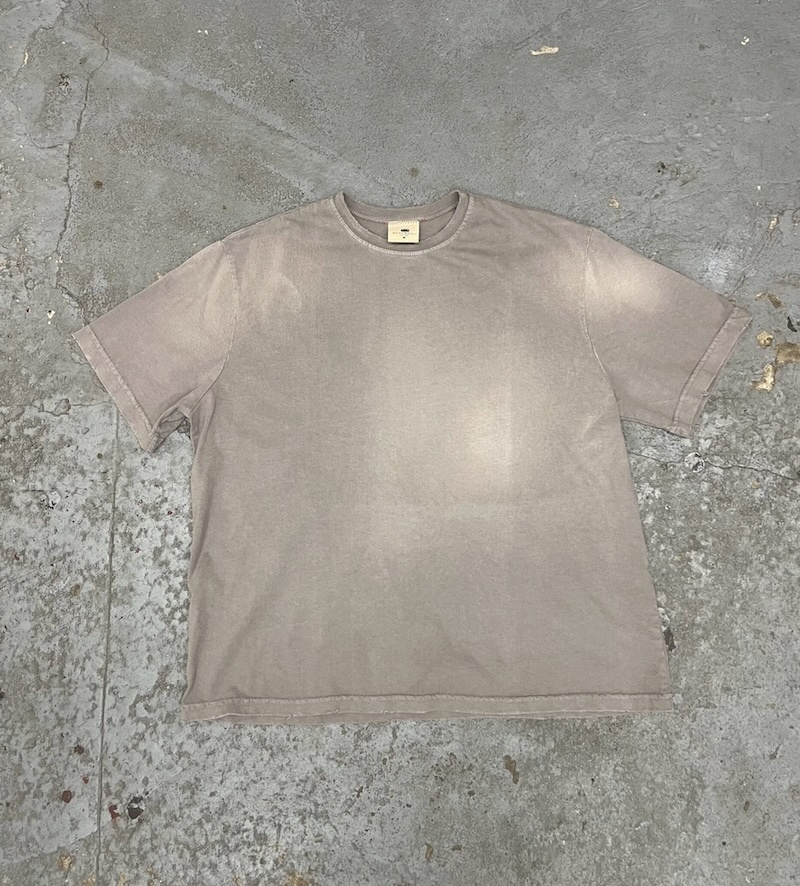 MOOJIMOOJI - OVERSIZE CROP T-SHIRTS - AGED TAUPE GREY