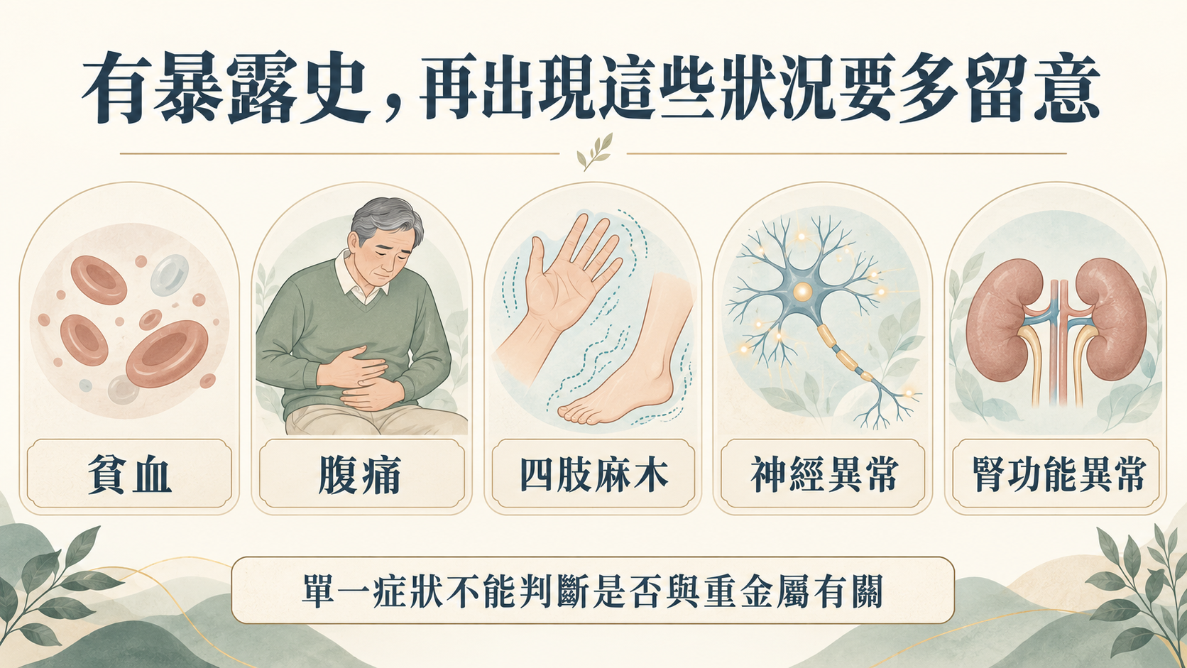 重金屬暴露警訊