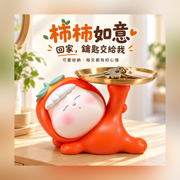 柿柿如意 托盤擺件