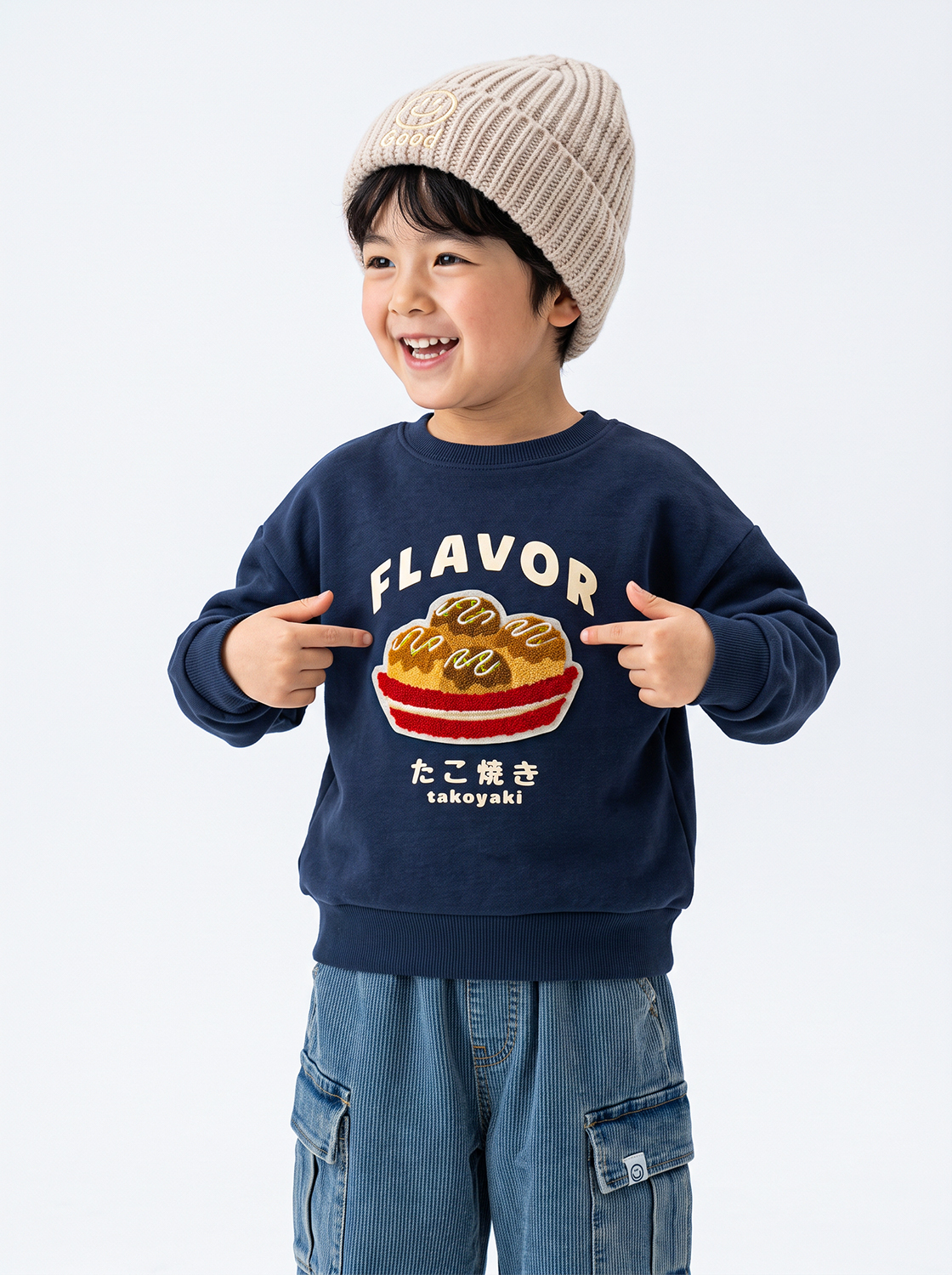 日本美食手搖繡花大學TEE【童裝】【親子款】