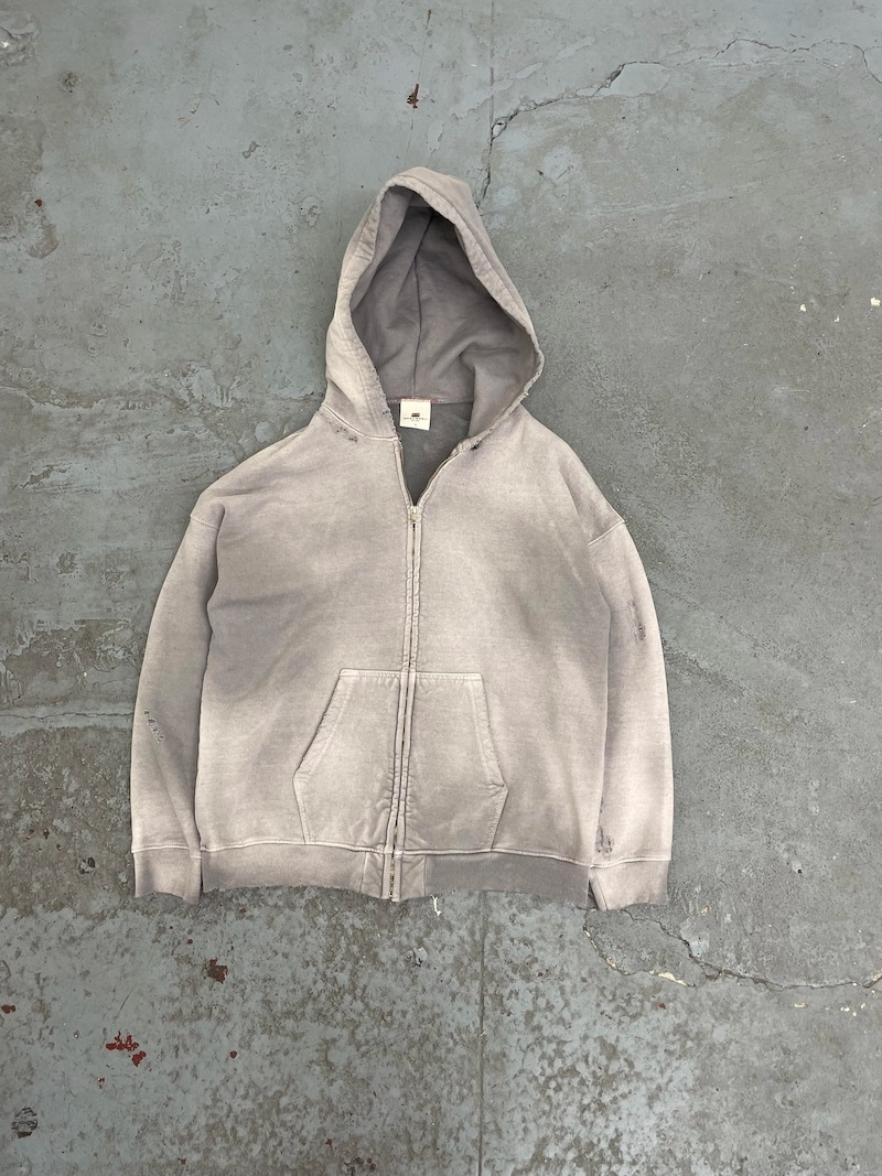 MOOJIMOOJI - OVERSIZE ZIP-UP HOODIE - AGED GREY