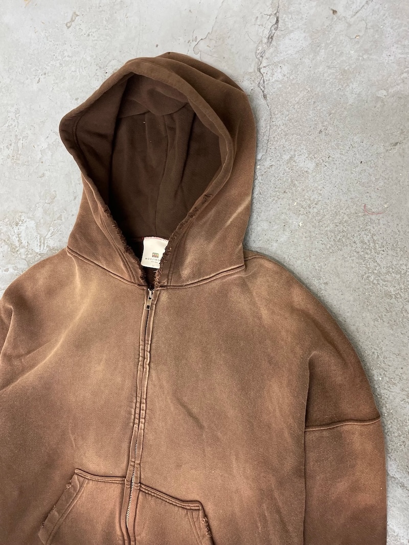 MOOJIMOOJI - OVERSIZE ZIP-UP HOODIE - AGED BROWN