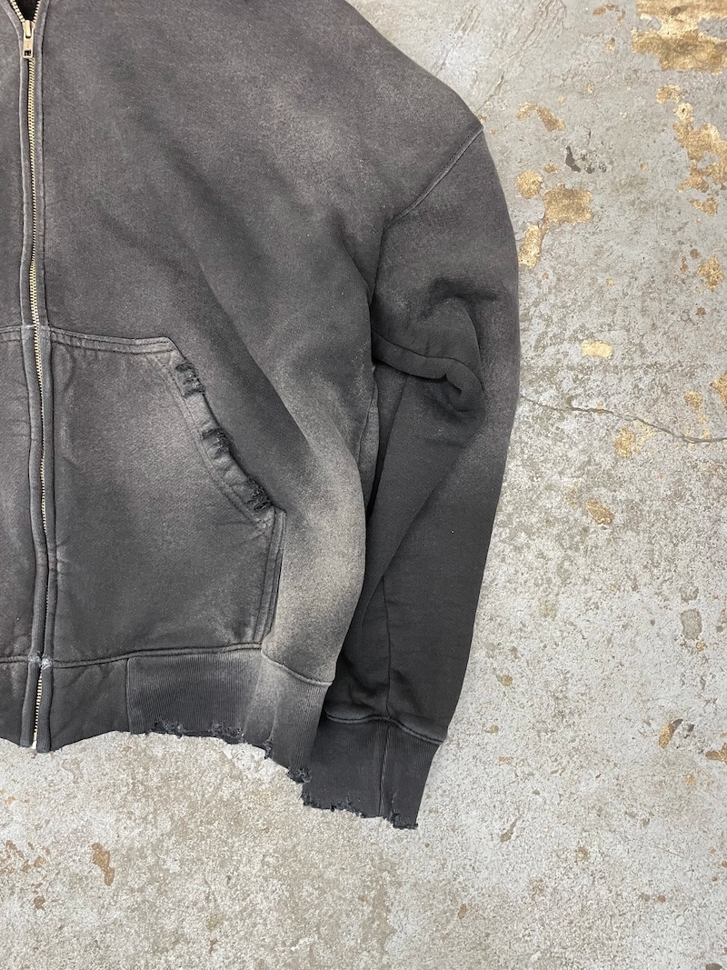 MOOJIMOOJI - OVERSIZE ZIP-UP HOODIE - AGED BLACK