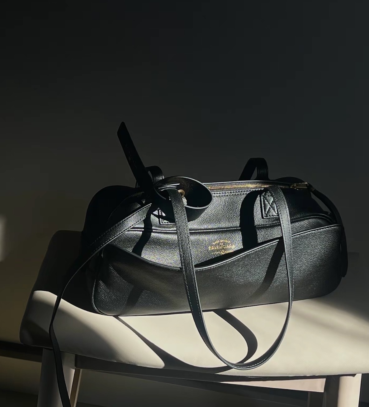 Balenciaga Carrie Small Handbag Black Leather小號黑色手袋