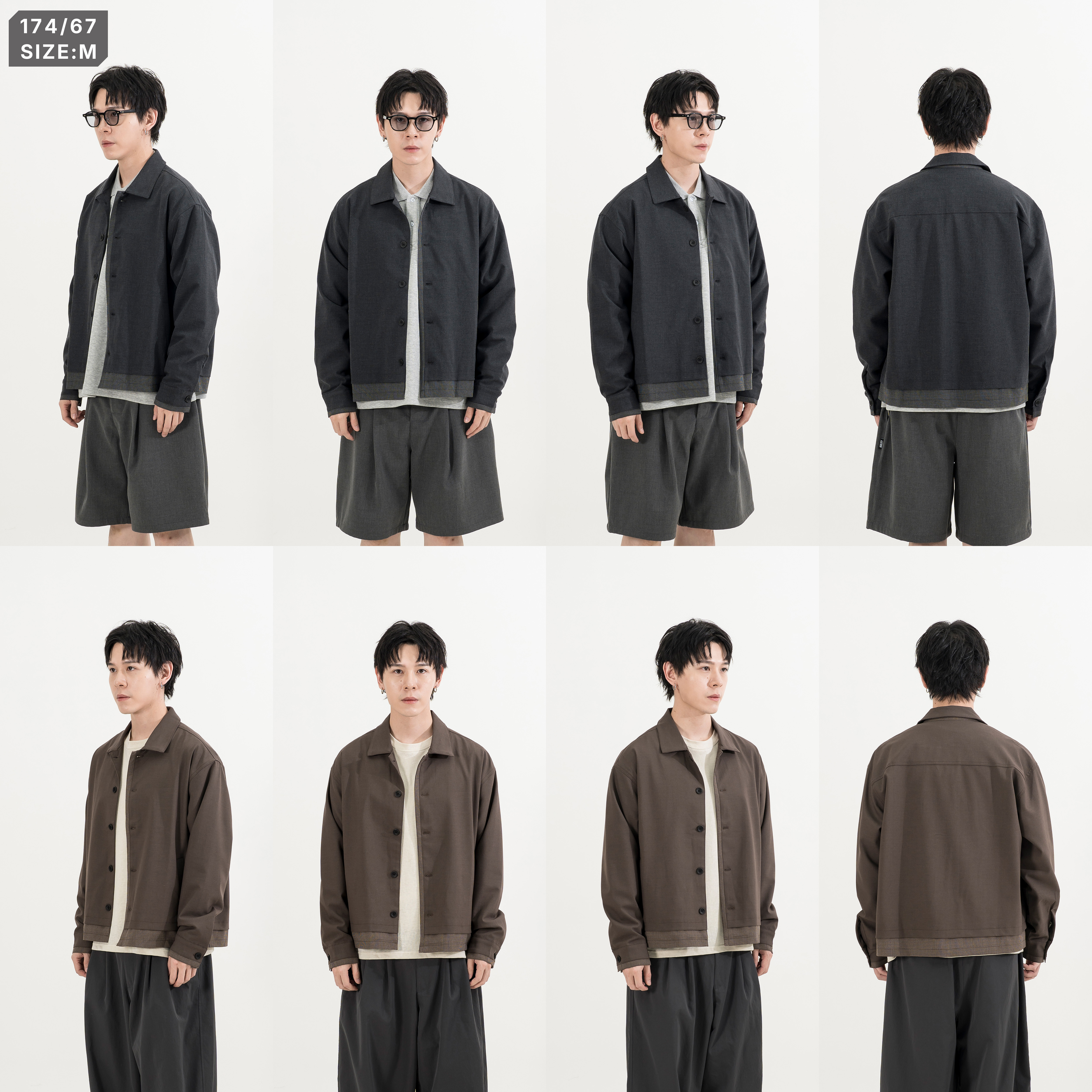 Double-Layer Splicing Shirts 雙層拼接 襯衫外套 [JK127]