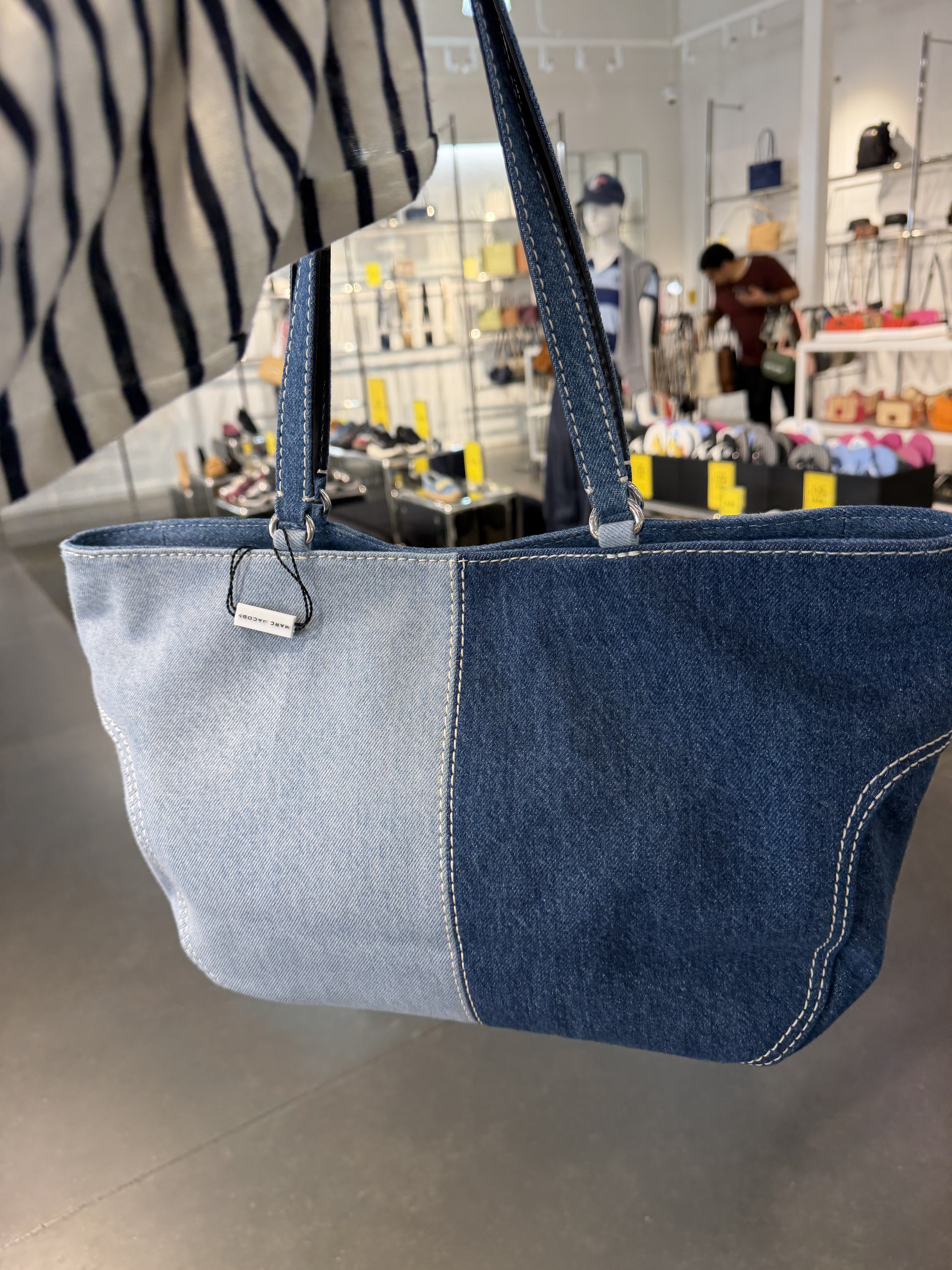 【直播】Marc Jacobs LX100213 牛仔拼色托特包