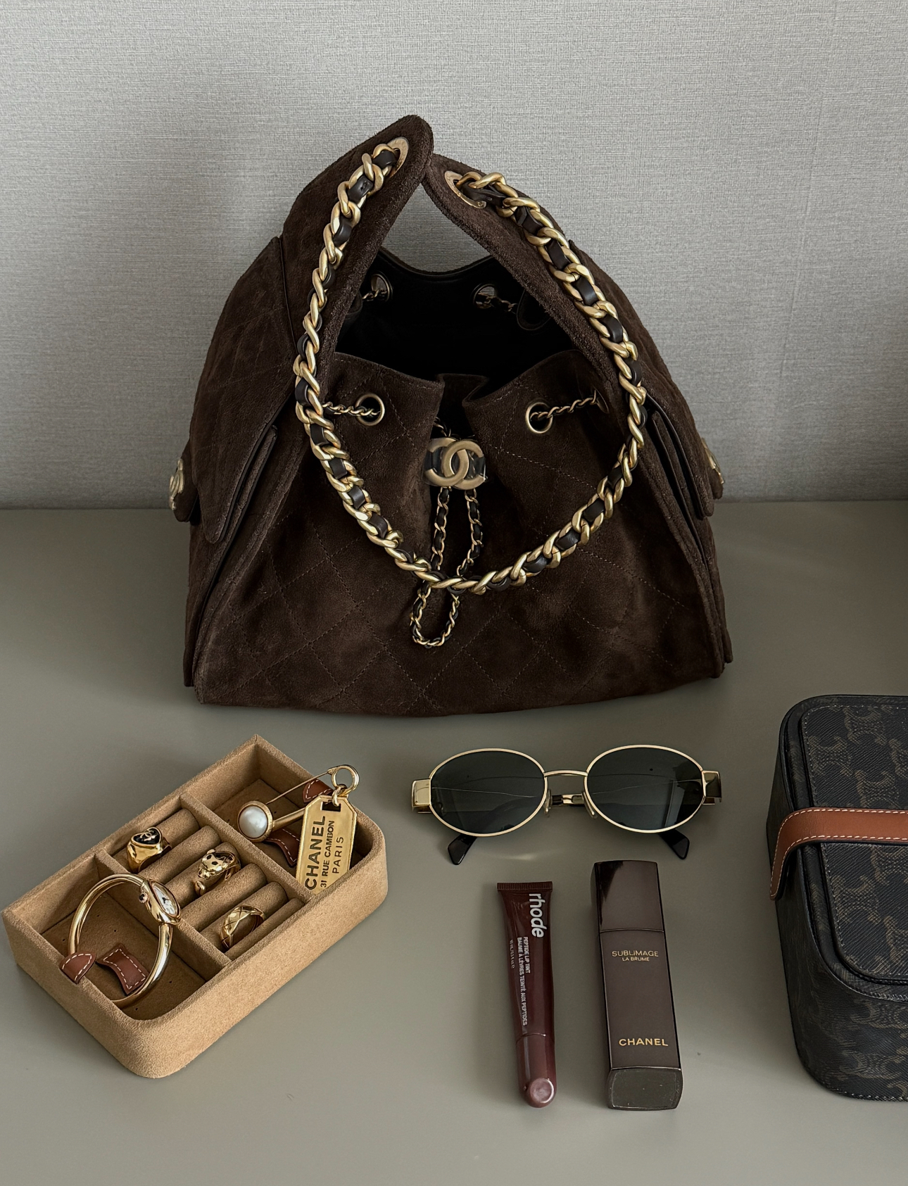 Chanel 25Bag Small Hobo Brown Suede Leather 棕色小號麂皮手袋