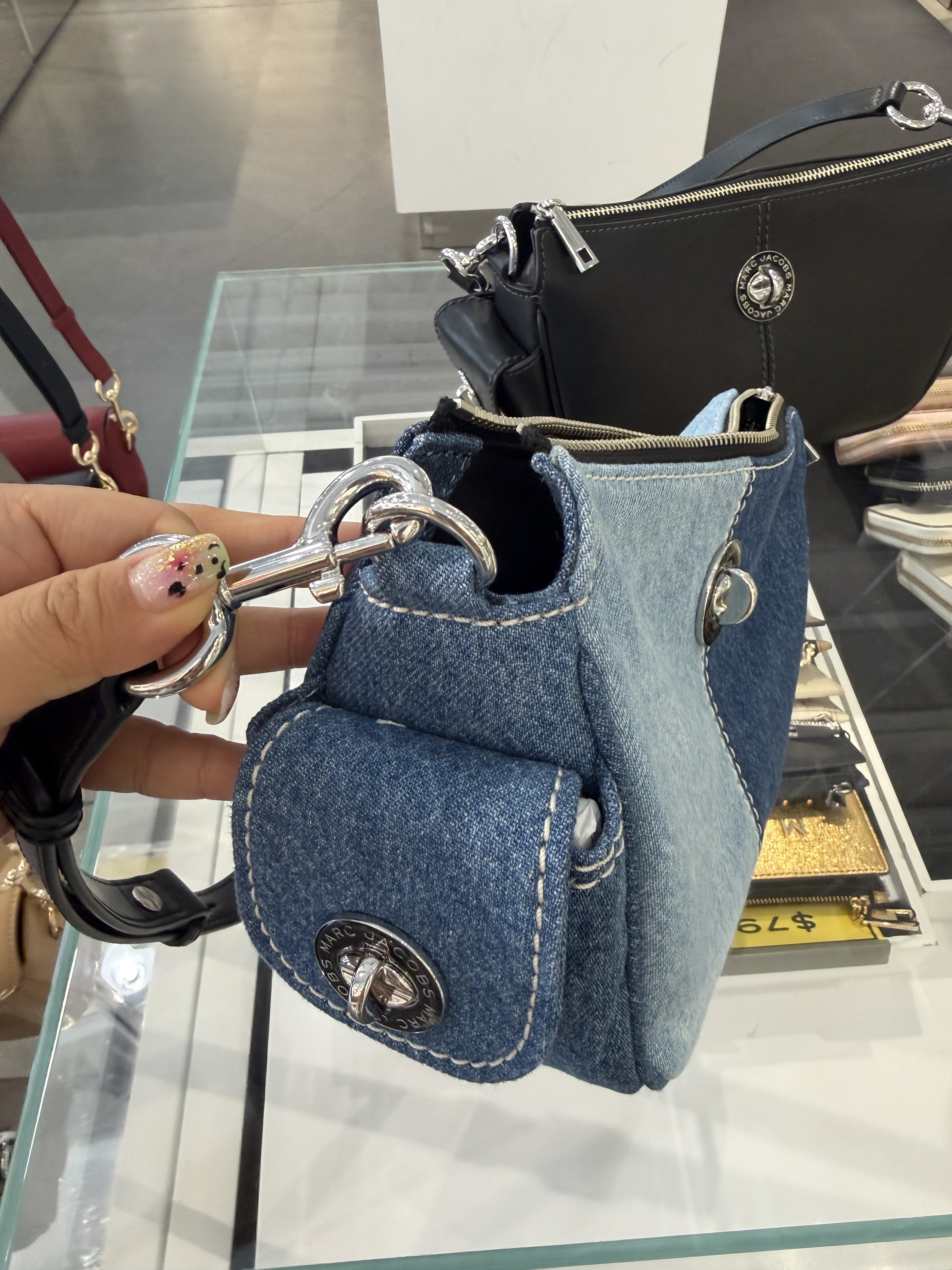 【直播】Marc Jacobs LX100217 雙色拼接腋下包