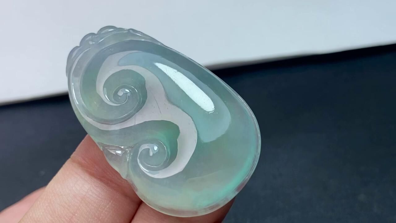 翡翠高冰如意,天然翡翠A玉, 緬甸玉, Jade, Jadeite