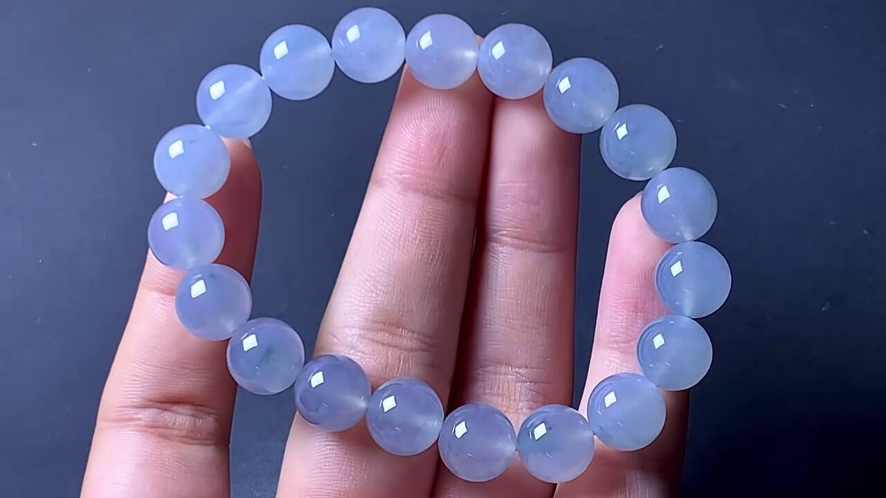 翡翠高冰珠子手串 (9.8mm直徑),天然翡翠A玉, 緬甸玉, Jade, Jadeite