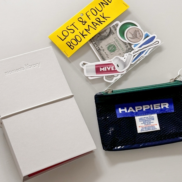 韓國 HAPPIER 多功能雙層收納袋 layer pouch 深藍-XS