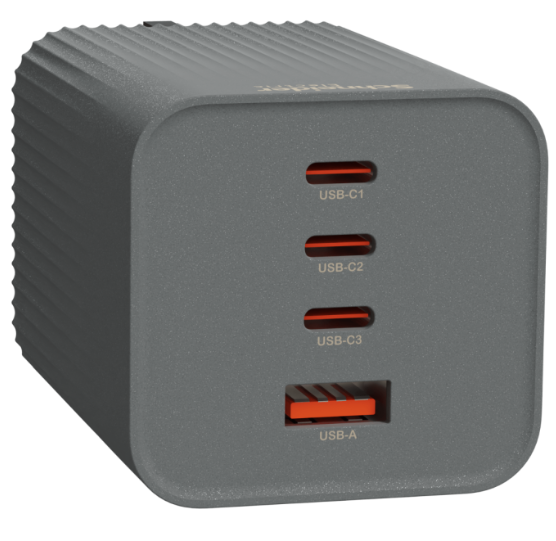 Schneider施耐德 TSB1003C1A_SD 100W GaN四連接埠USB快速充電器 - 3C+1A (曜石灰)