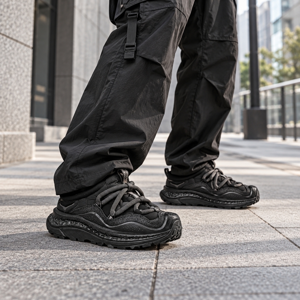 HOKA ONE ONE Ora Primo 防滑包頭拖鞋 厚底緩震休閒鞋 男女同款 黑色
