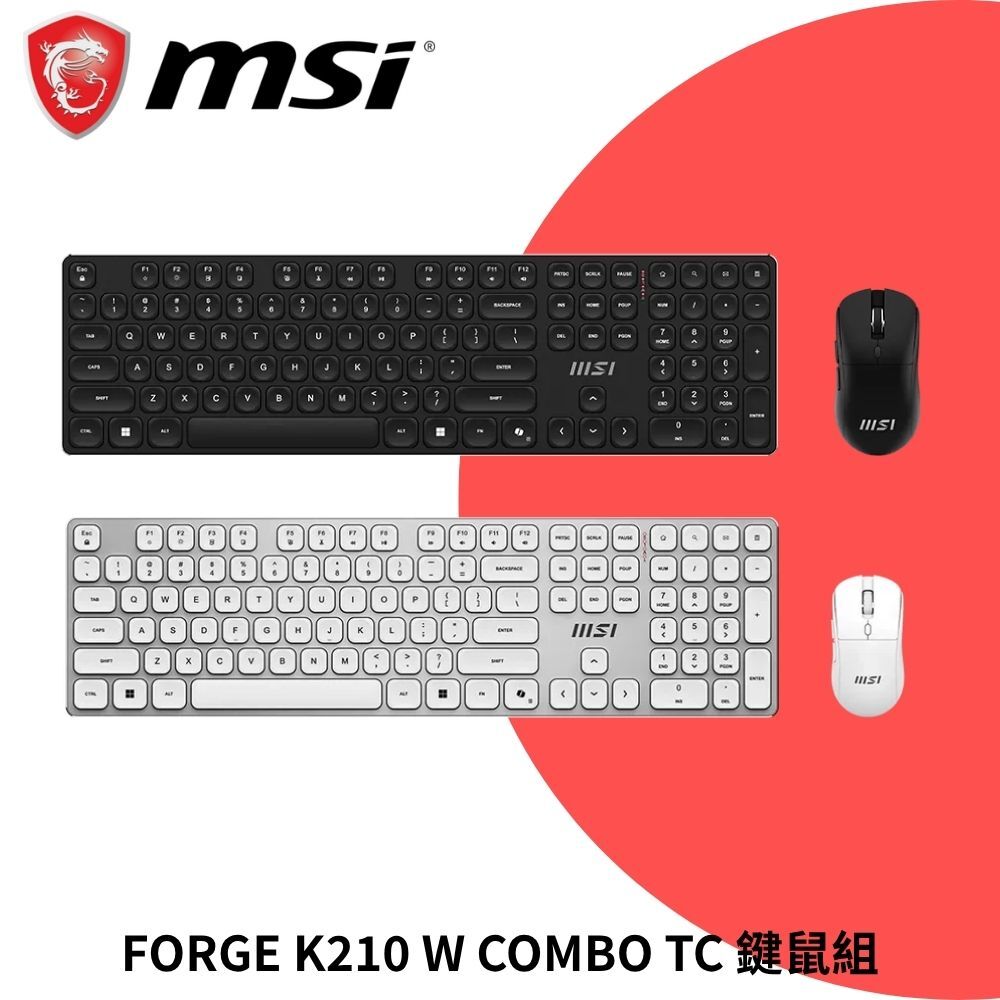 MSI 微星 FORGE K210 W COMBO TC 鍵鼠組