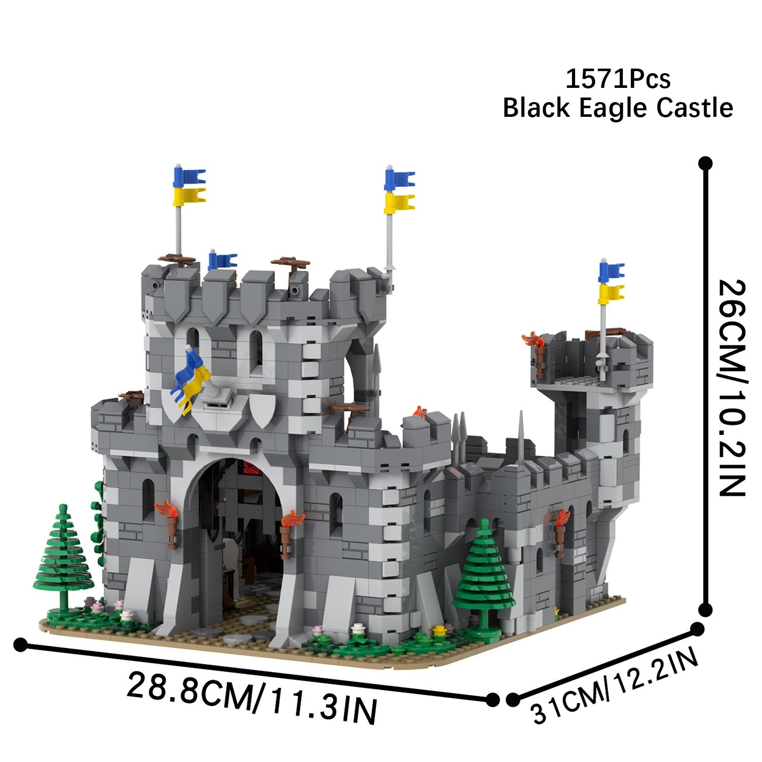 MOC Black Eagle Castle Buildings Set Fit Lego NO BOX MOC5090