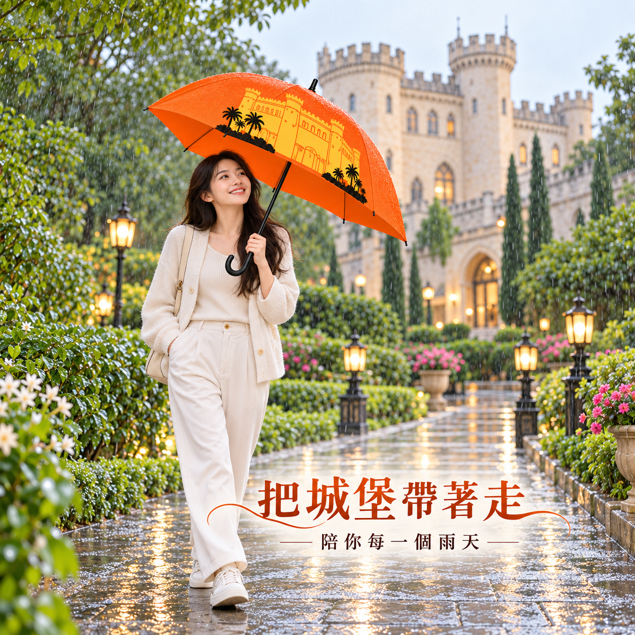 芭蕾限定直立式雨傘