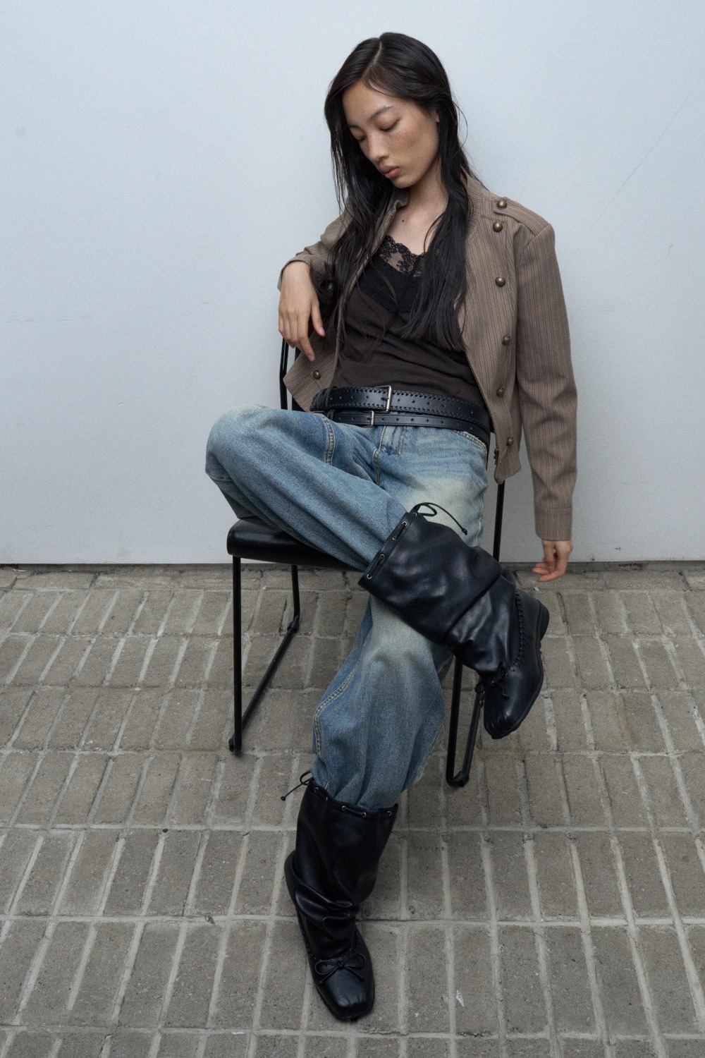 【預購】KHIHO RIVEL SLOUCHY MID BOOTS 抽繩靴子 2色 EVSMBO