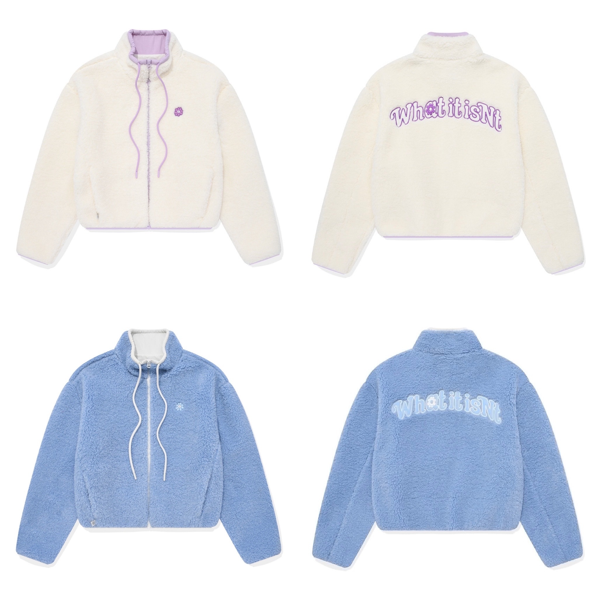 【隨時截單！限時優惠預訂】韓國WHAT IT ISN'T WOMEN FLORY SHEARLING JACKET（2色）