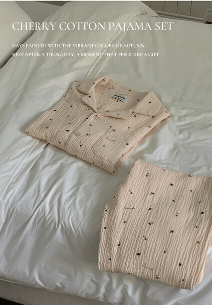 Juuneedu｜[長袖睡衣] Cherry Pajama [3 colors]