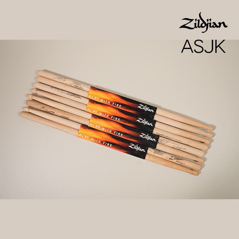 福利品 出清 Zildjian ASJK Joey Kramer簽名鼓棒 木頭黃斑 一雙售