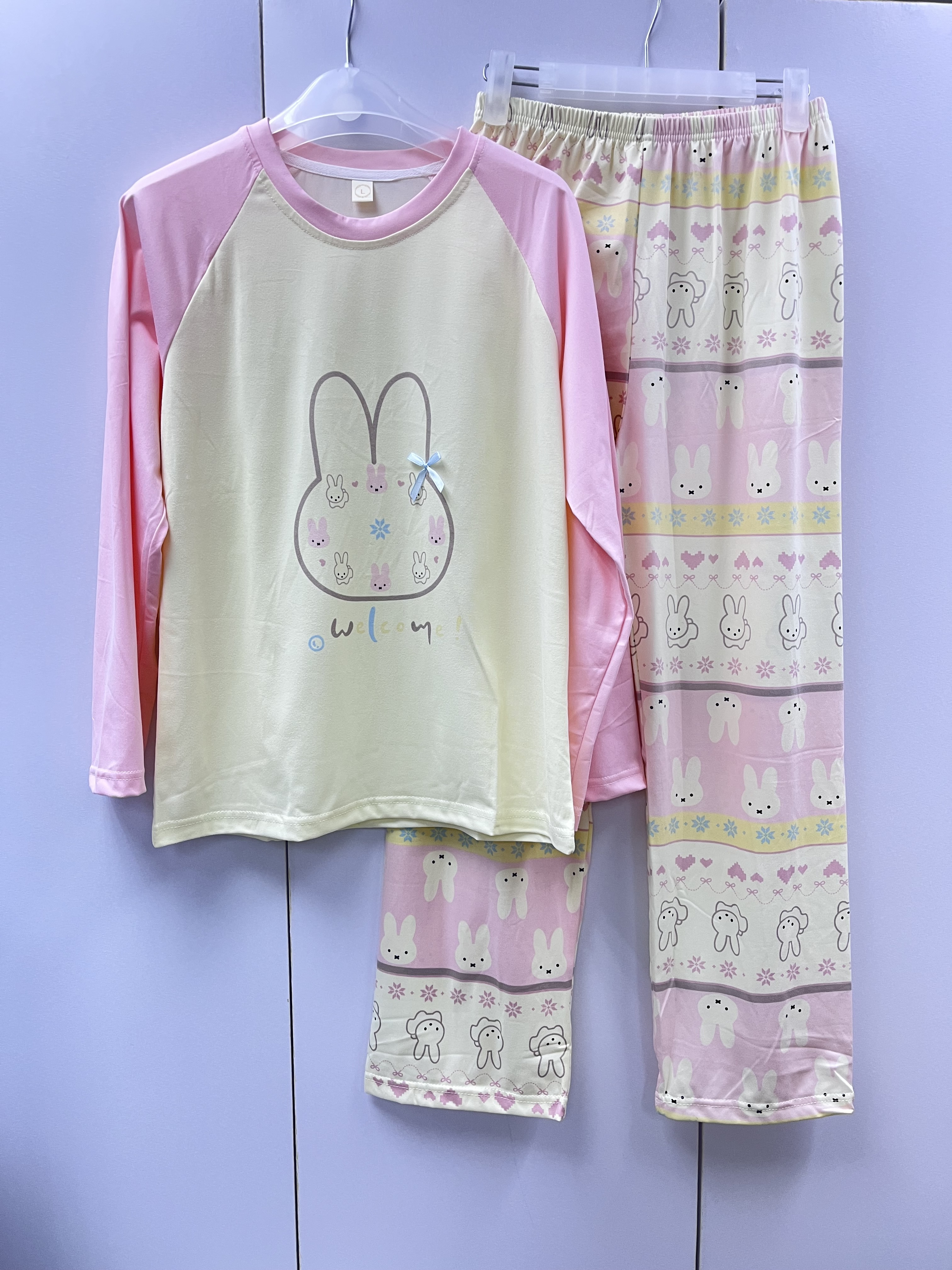 (現貨) LBK-3487🐰中大童兔仔睡衣套裝