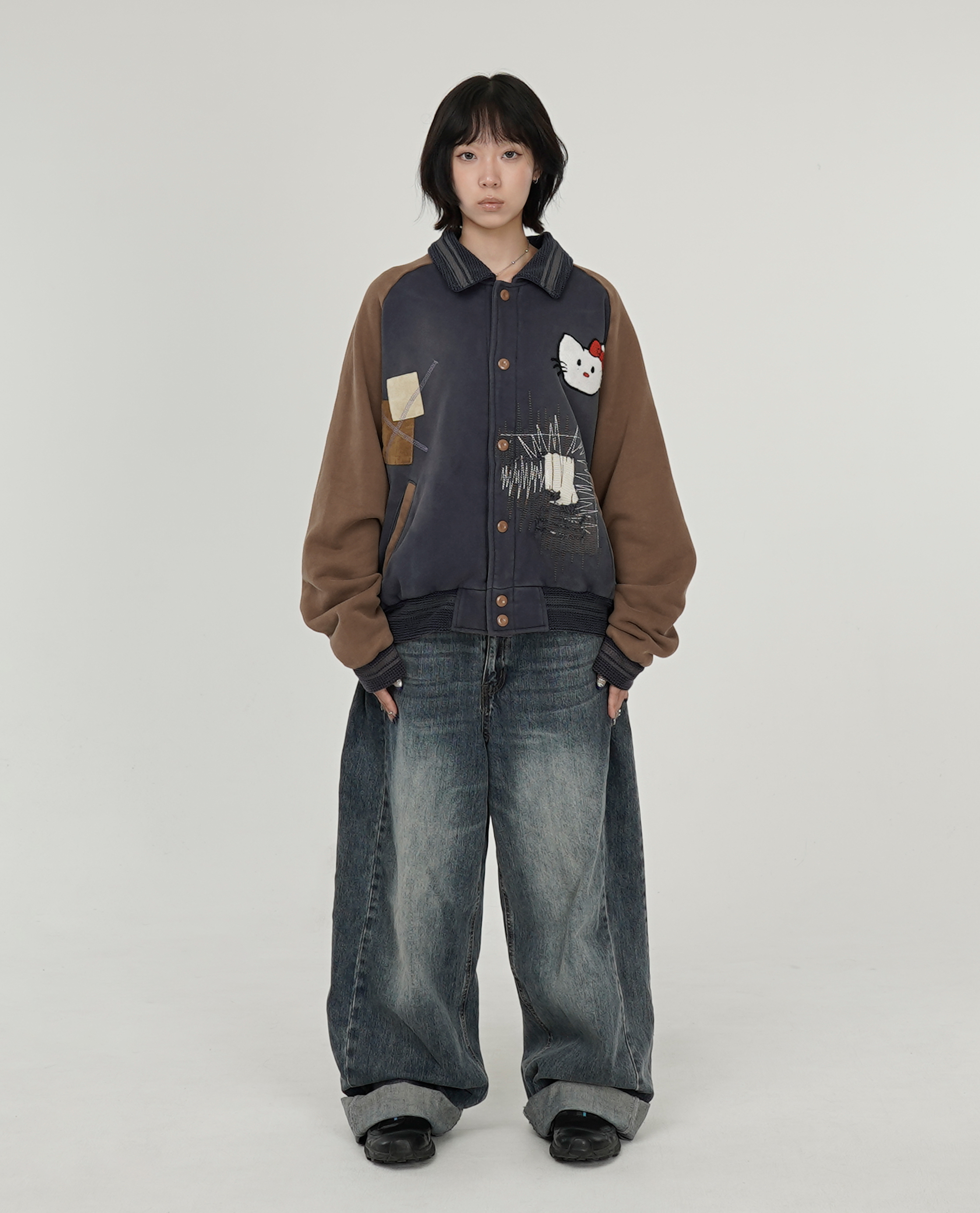 PLATEAU STUDIO Hello sweat varsity jkt - 26FW