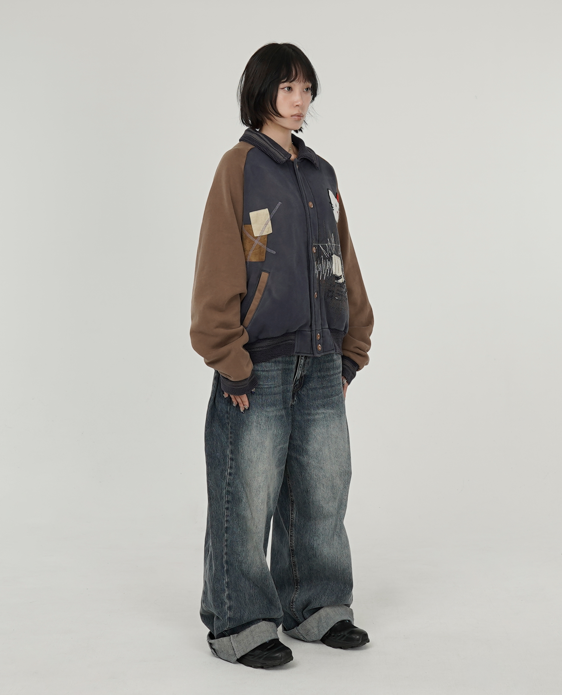 PLATEAU STUDIO Hello sweat varsity jkt - 26FW