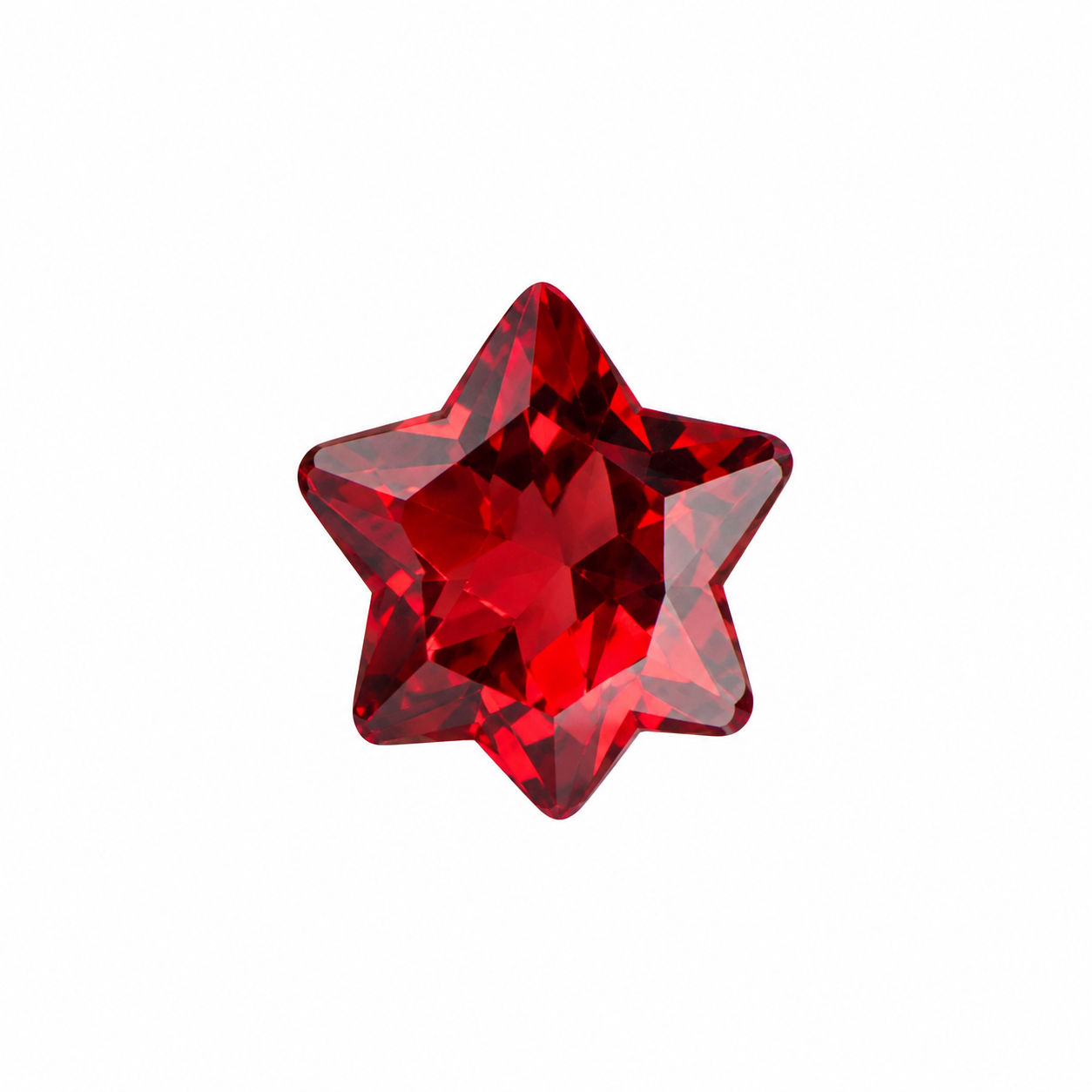 星落酒紅｜六芒星紅石榴石裸石
