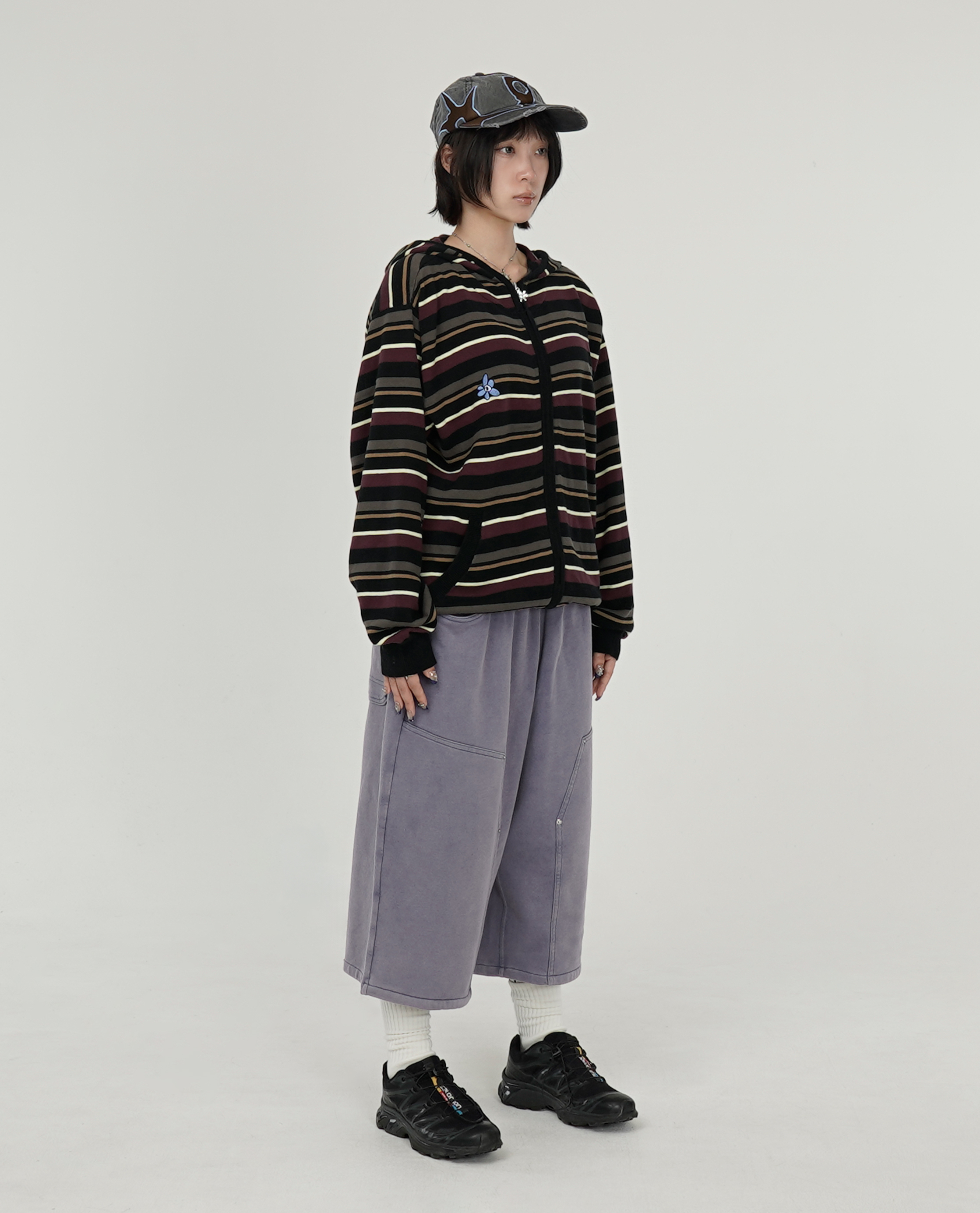 P.A.M. NAMES GO BY HOODED ZIP THRU KNIT - 26FW