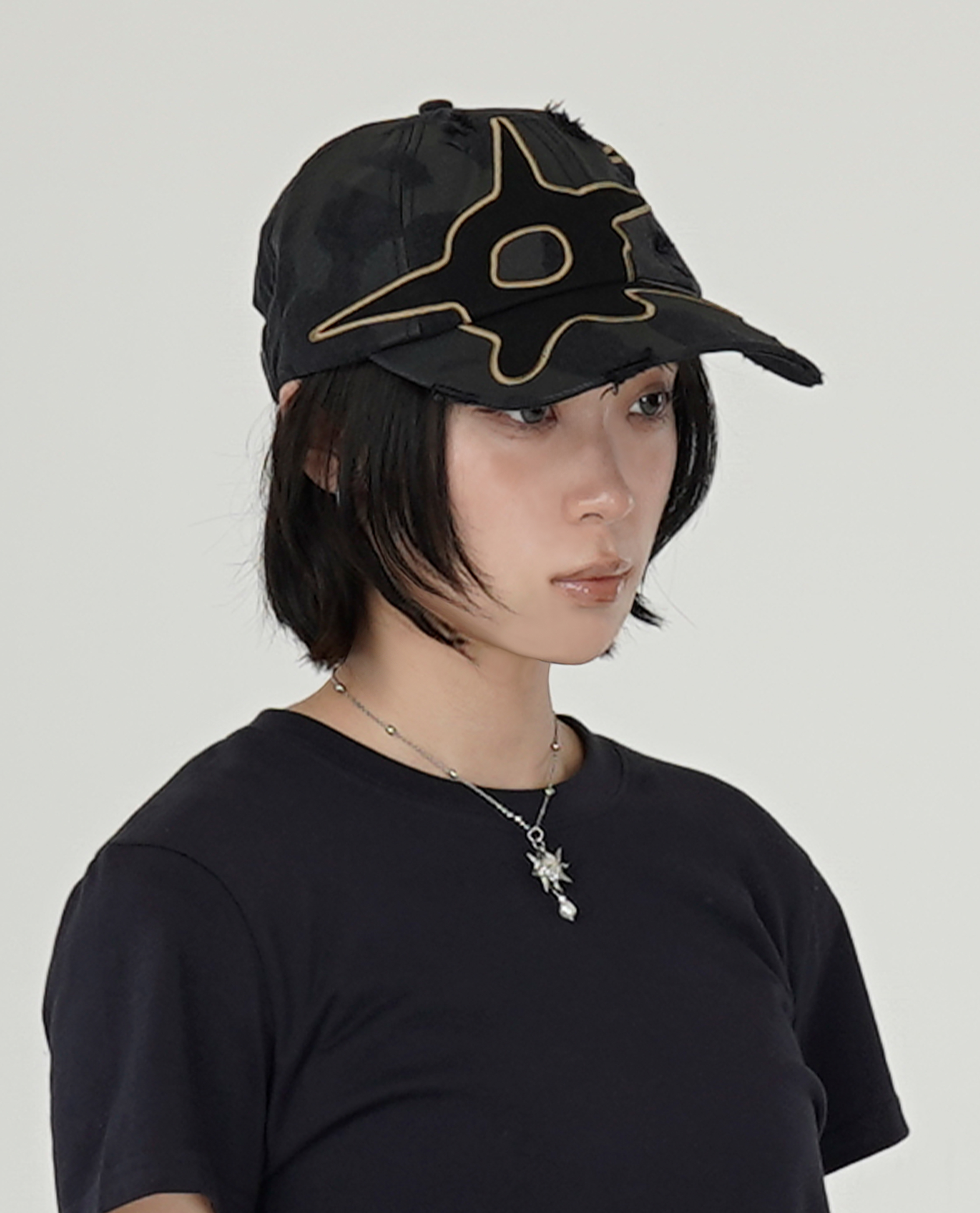 P.A.M. DISTRESSED URCHIN TAG BASEBALL CAP - 26FW