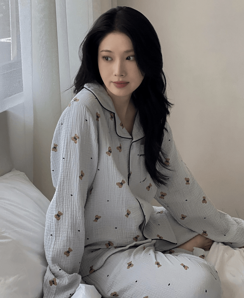 [20,000件熱銷] Juuneedu｜[長袖睡衣] Mandy Bear Pajama [3 colors]