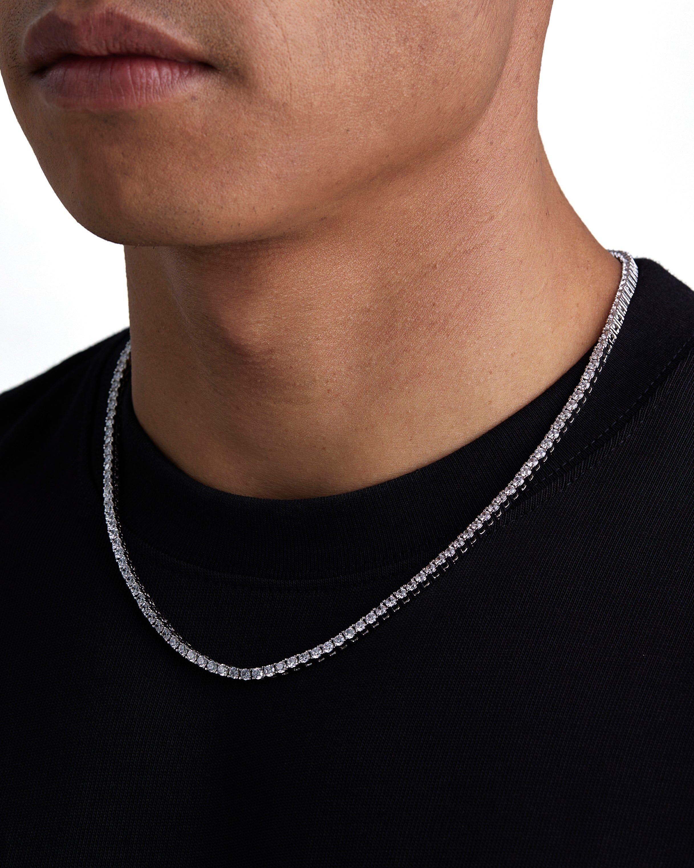 Iceman Society｜ICE SPARKLER - 3mm Tennis項鍊 (White Gold)