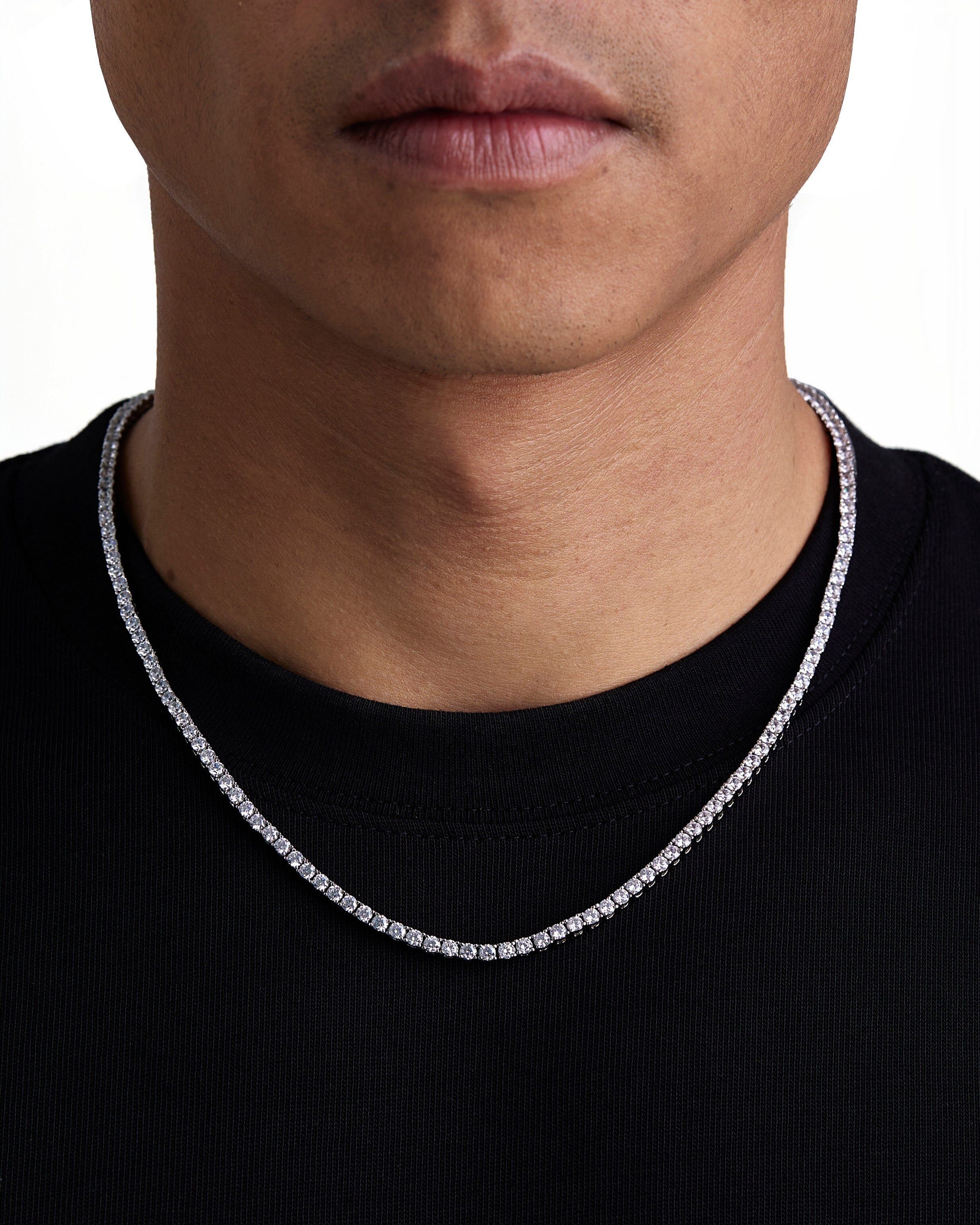 Iceman Society｜ICE SPARKLER - 3mm Tennis項鍊 (White Gold)