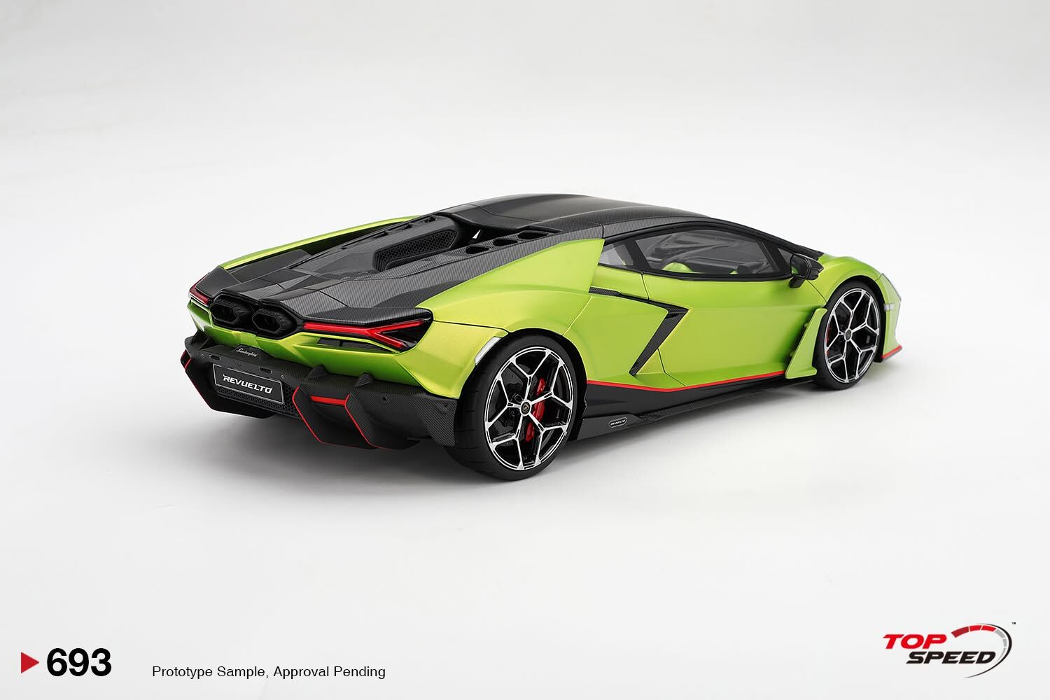 預訂 (訂金$300) (預訂價$1439):1/18 TOPSPEED Lamborghini Revuelto Verde Citrea Matt (TS0693)