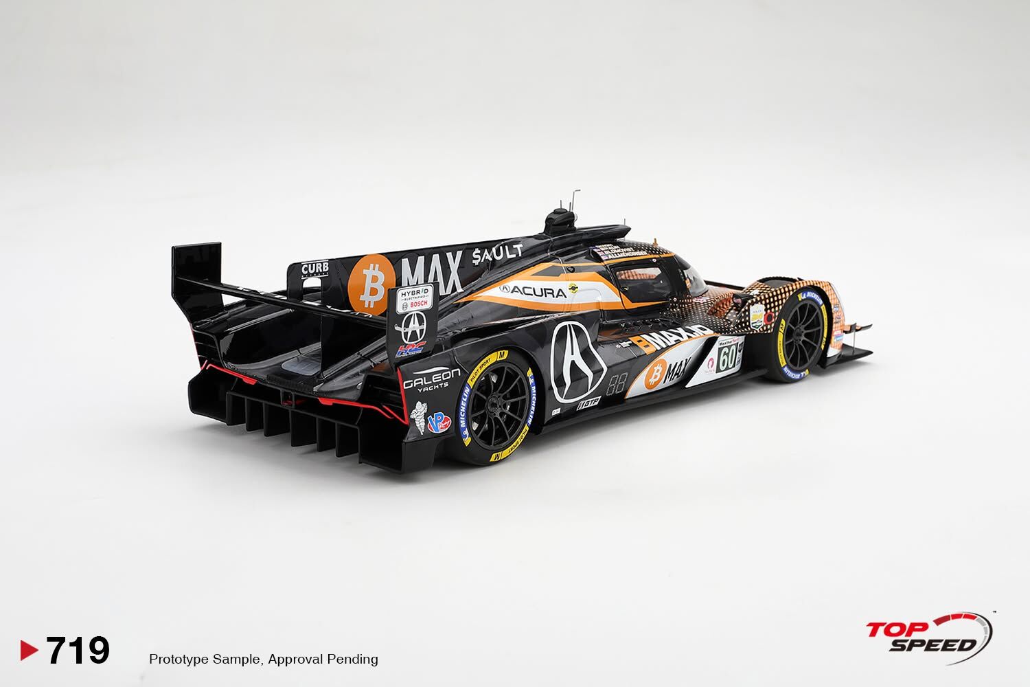預訂 (訂金$300) (預訂價$1439):1/18 TOPSPEED Acura ARX-06 #60 Acura Meyer Shank Racing  2026 IMSA Daytona 24 Hrs (TS0719)