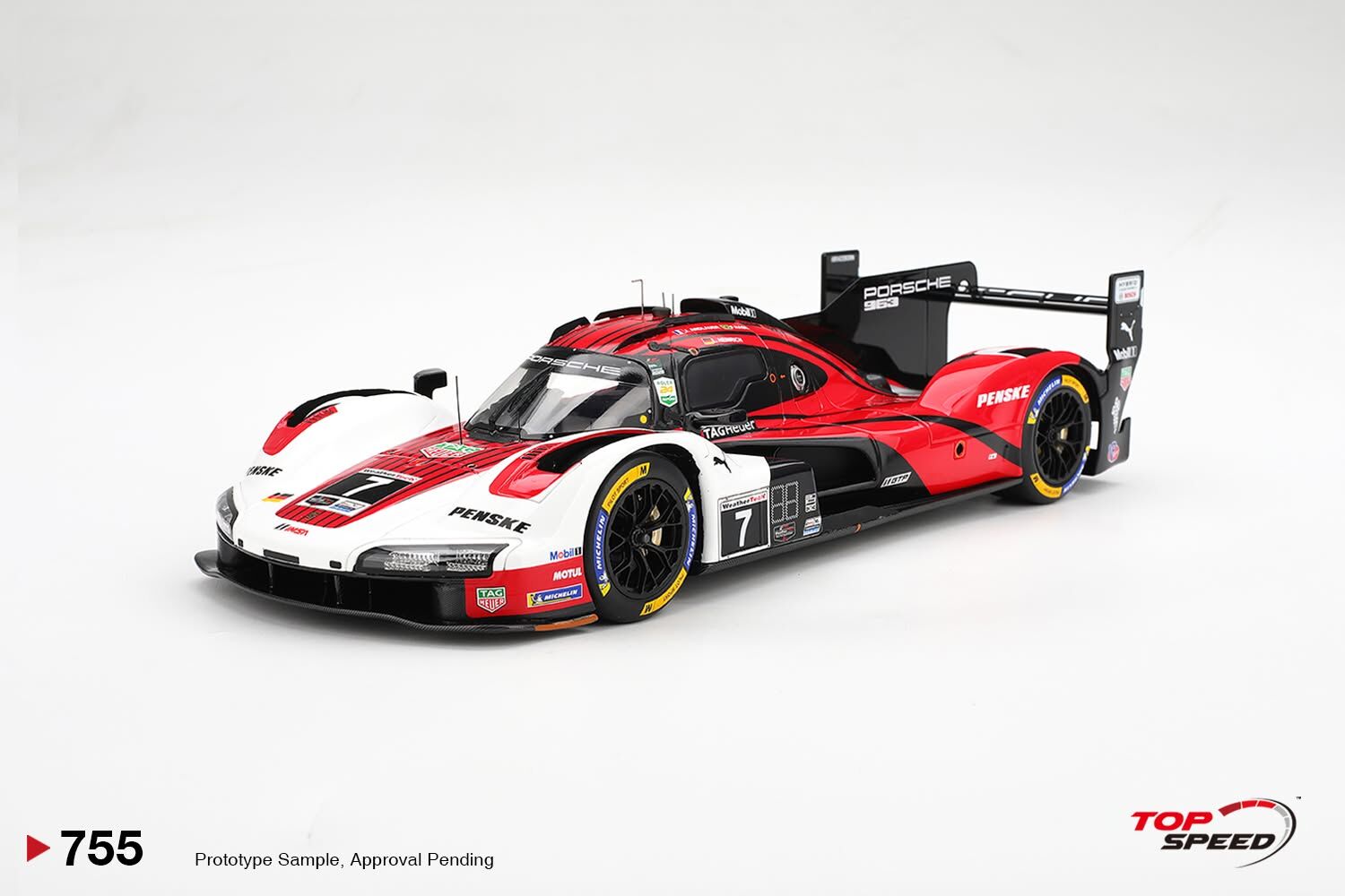 預訂 (訂金$300) (預訂價$1439):1/18 TOPSPEED Porsche 963 #7 Porsche Penske Motorsport  2026 IMSA Daytona 24 Hrs Winner (TS0755)