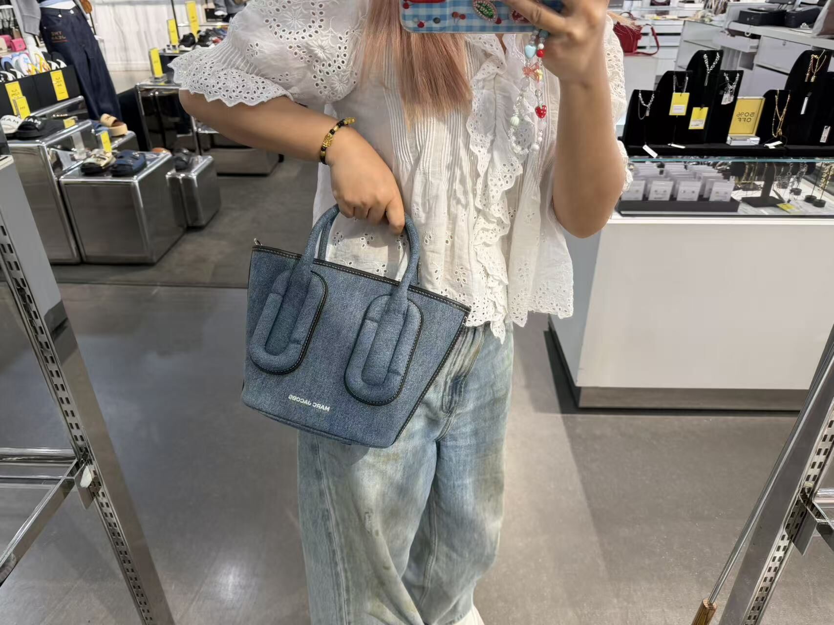 【直播】Marc Jacobs LX100248 Babe 牛仔梯形托特包