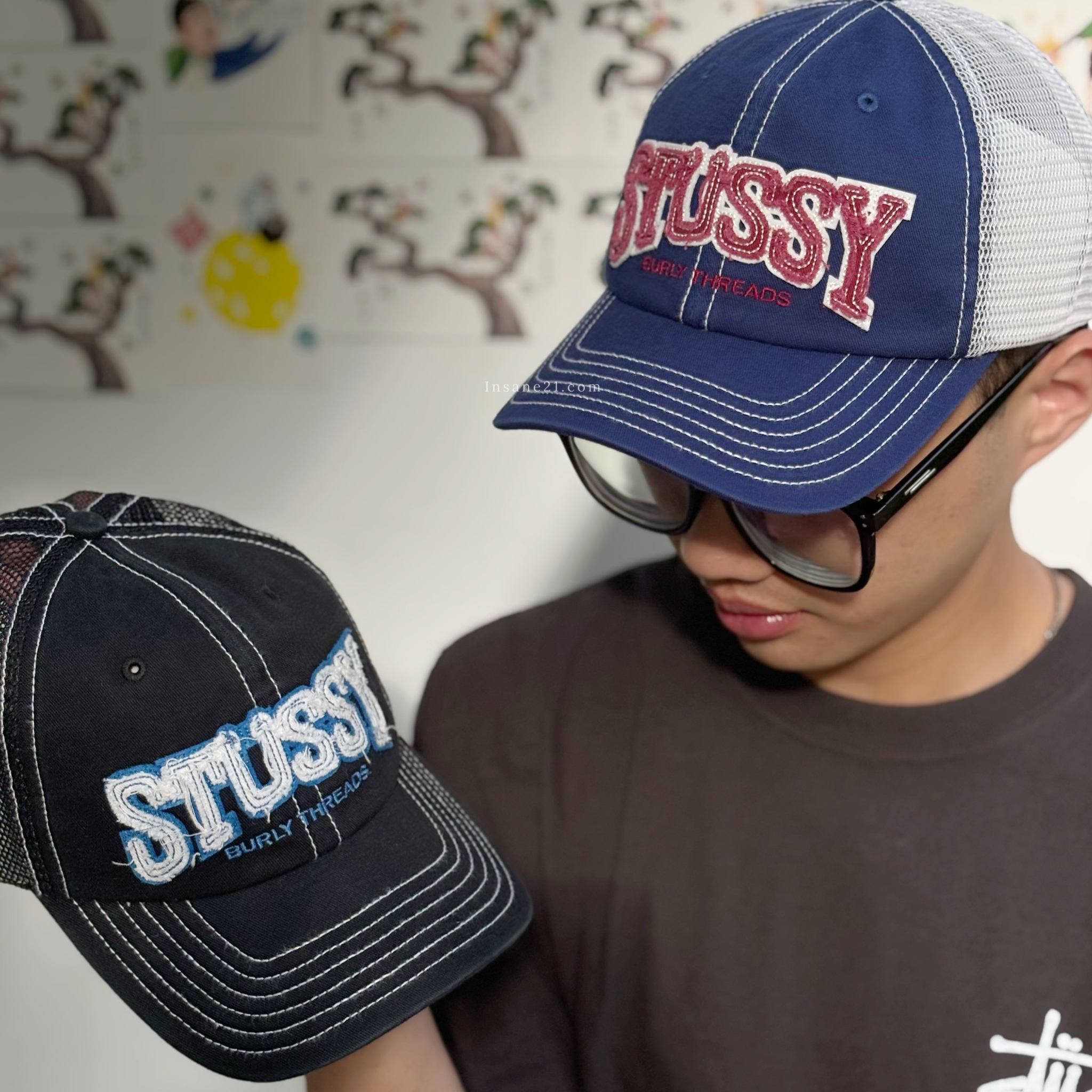 STUSSY 毛絨刺繡LOGO 老帽 棒球帽 帽子 潮牌