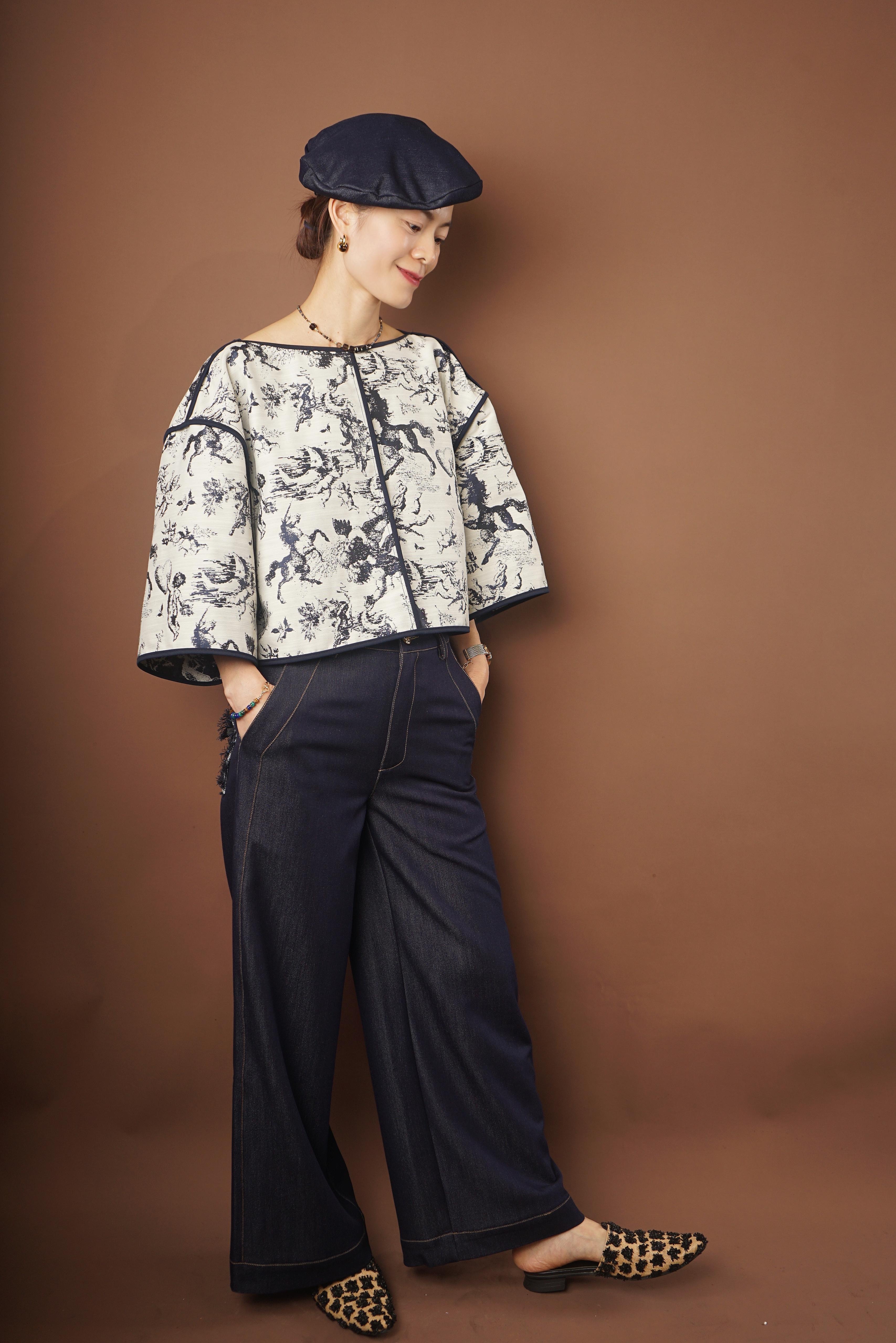 COLE COOL Reversible jacquard top