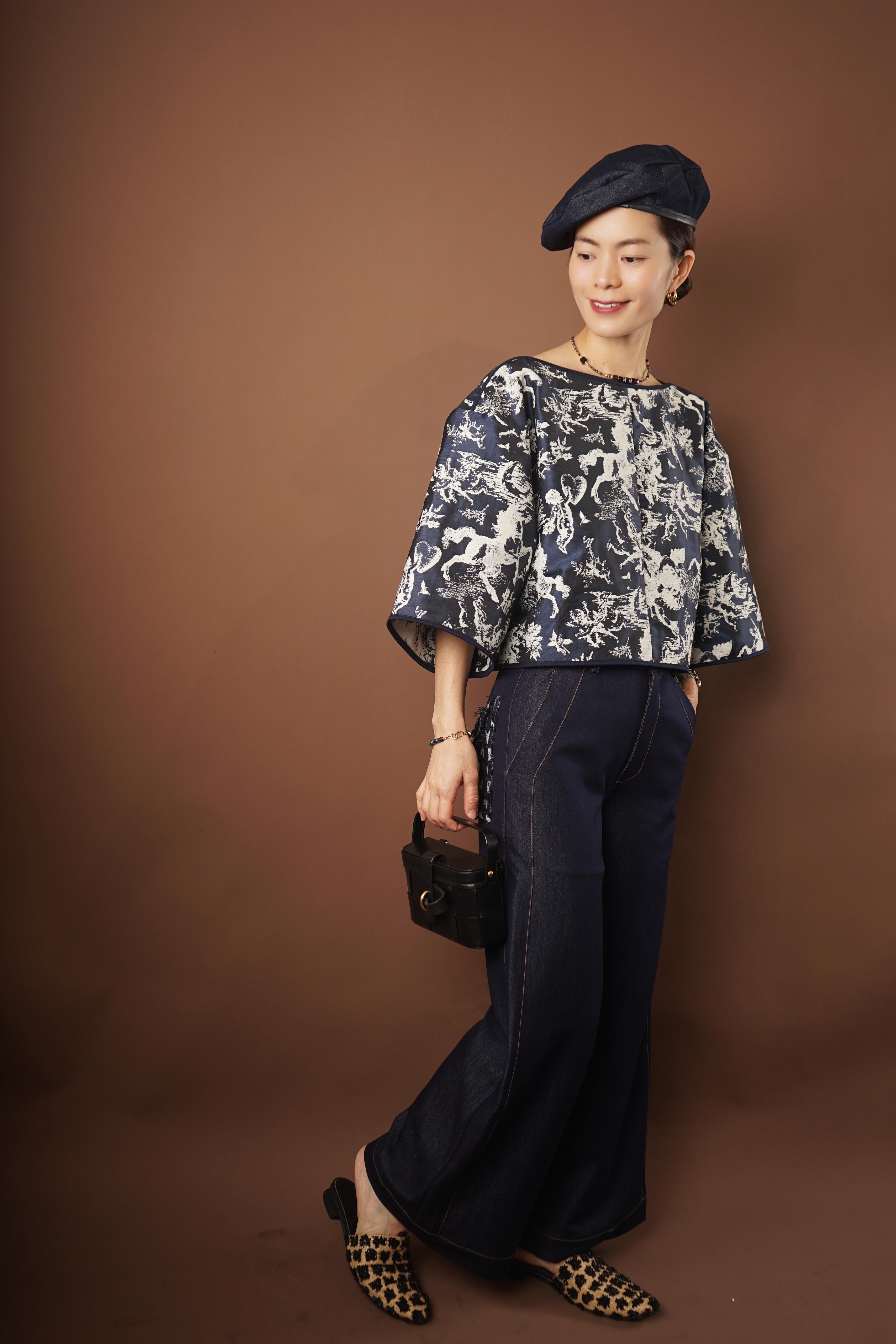 COLE COOL Reversible jacquard top