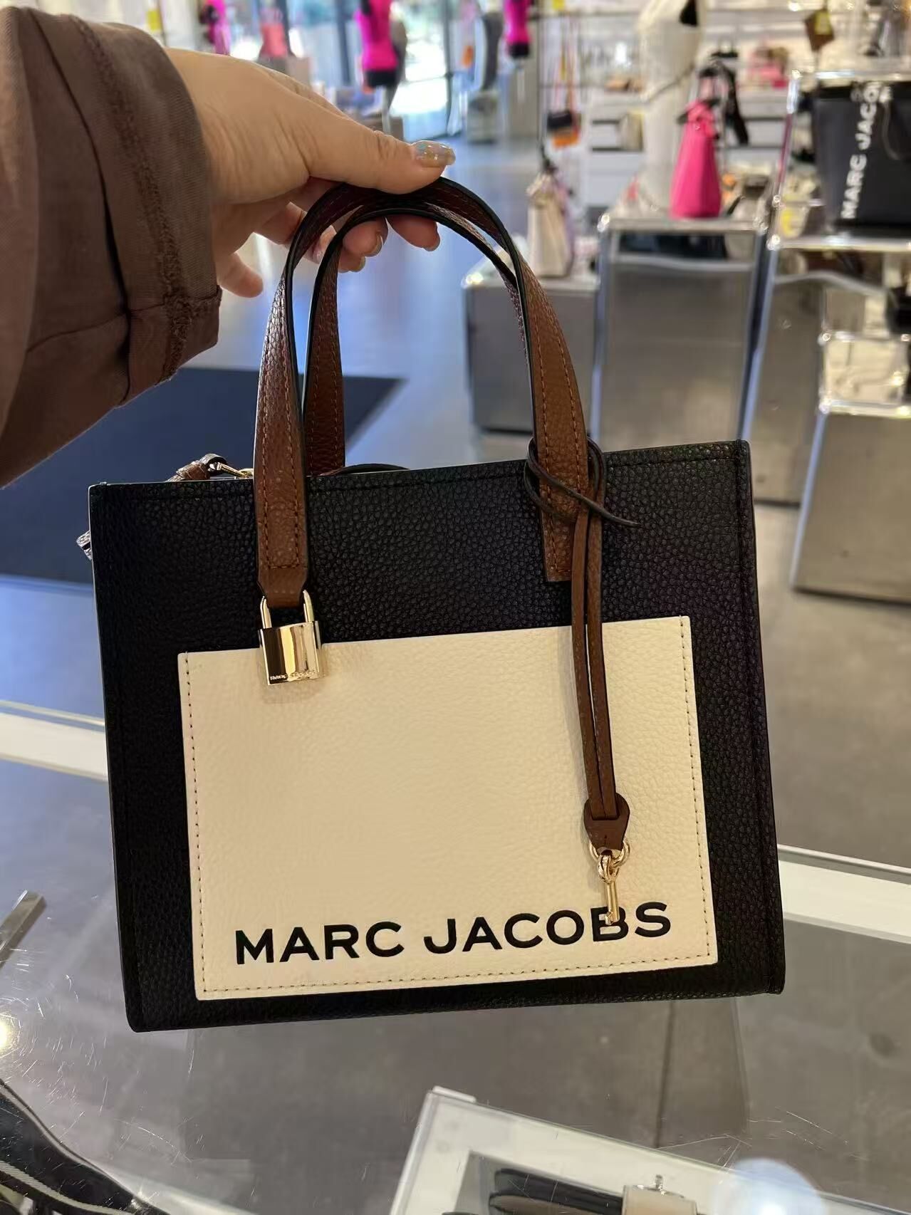 【直播】Marc Jacobs LX100257 Grind 撞色托特包