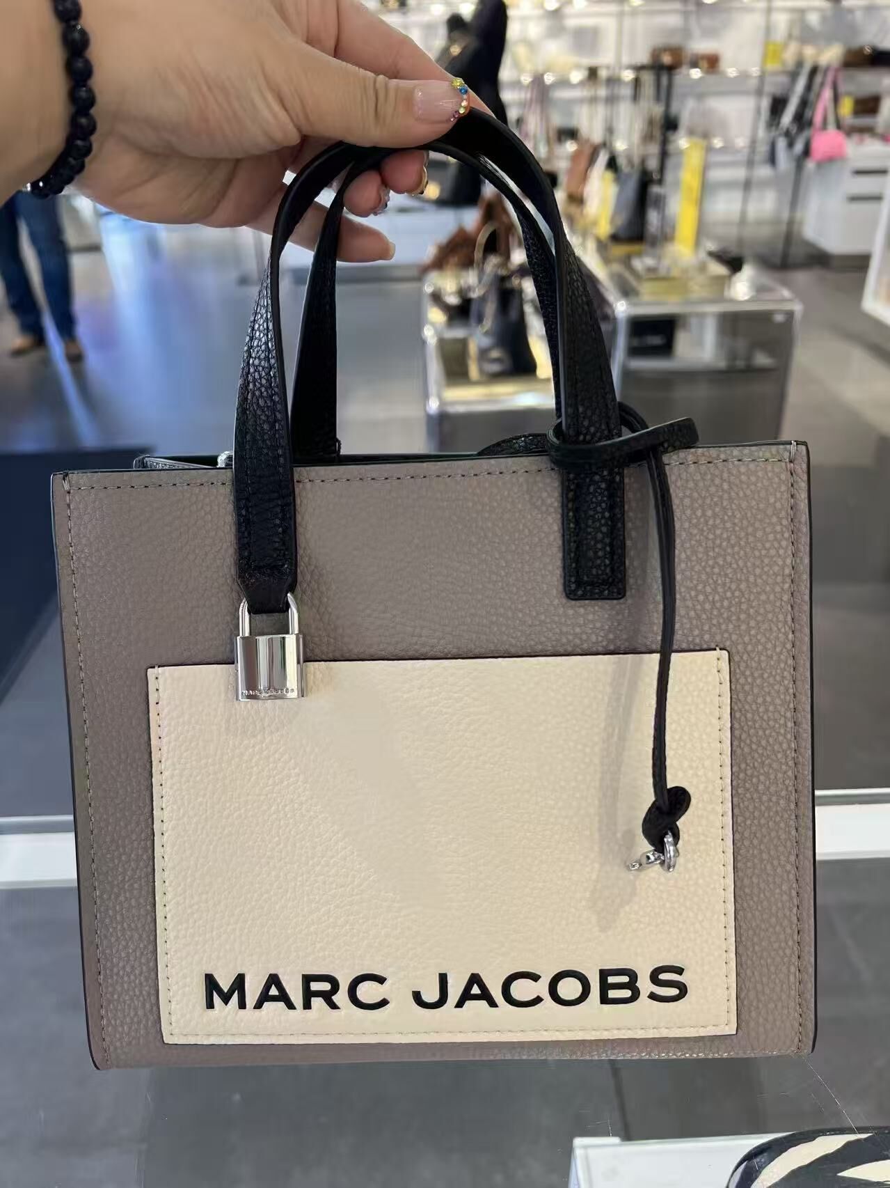 【直播】Marc Jacobs LX100257 Grind 撞色托特包