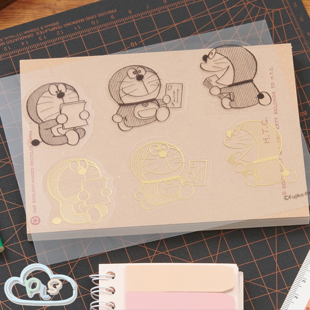 Transparent Decorative Sticker Set Doraemon Japan Post Office Exclusive Transparent And Multicolored #73004-1