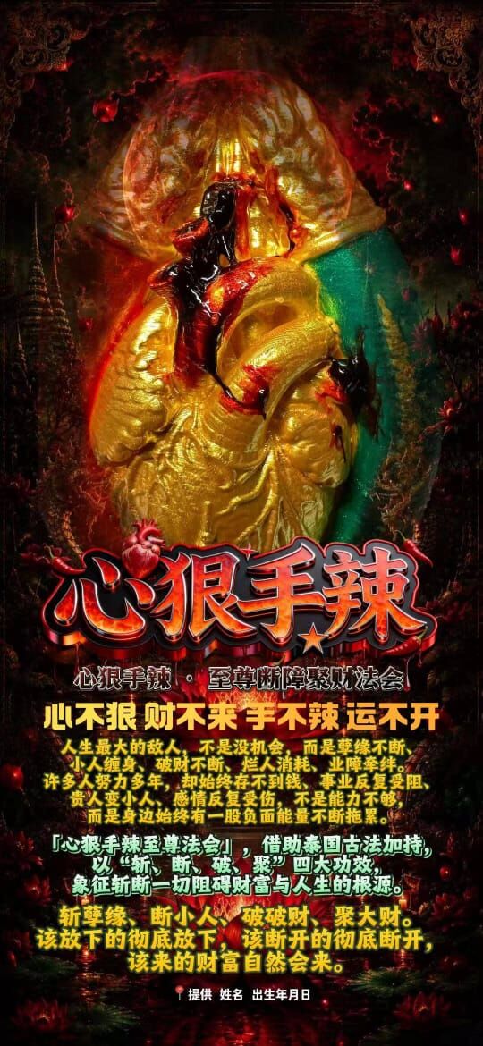 心狠手辣・至尊斷障聚財法會 10/3