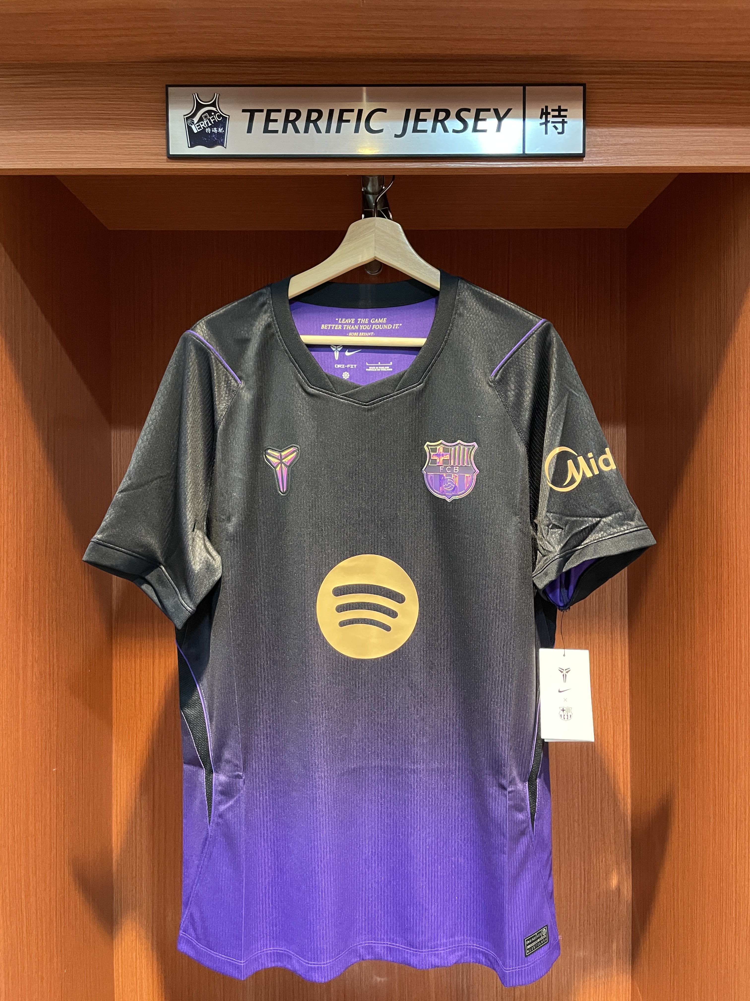 LALIGA足球 巴塞隆納 曼巴 客場紫 空白球衣 26-27 Away Nike Replica Jersey 球迷版 燙印 全新