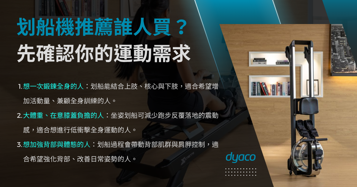 划船機推薦誰買 - 先確認你的運動需求