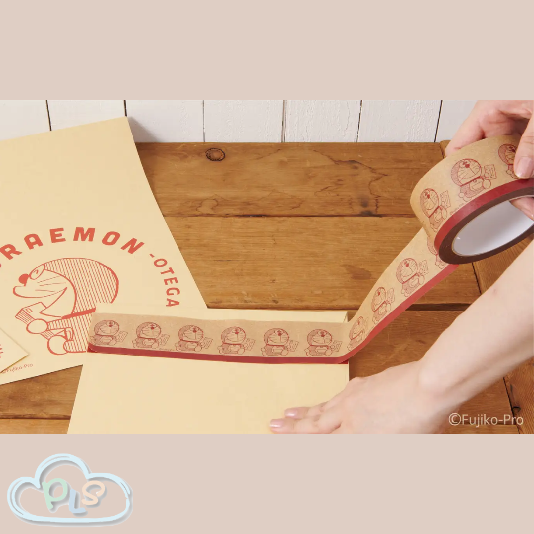 Letter Subject Kraft Paper Tape Doraemon Japan Post Office Exclusive Brown #73006-1