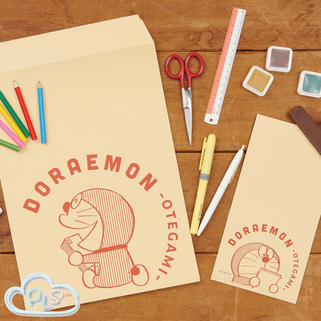 30pc/Set Large Capacity Envelope Multi-Purpose Bag Set Doraemon Japan Post Office Exclusive Kraft Paper (Original Color) #73005-1