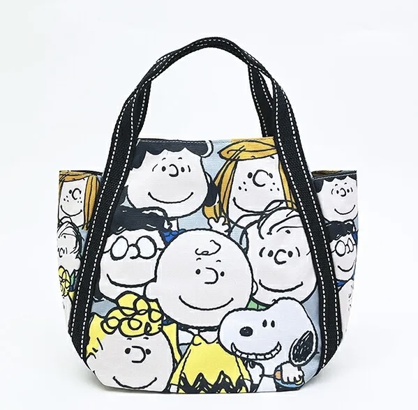 JP Snoopy 丸型手挽袋 Family 藍 S 9275 TK261002